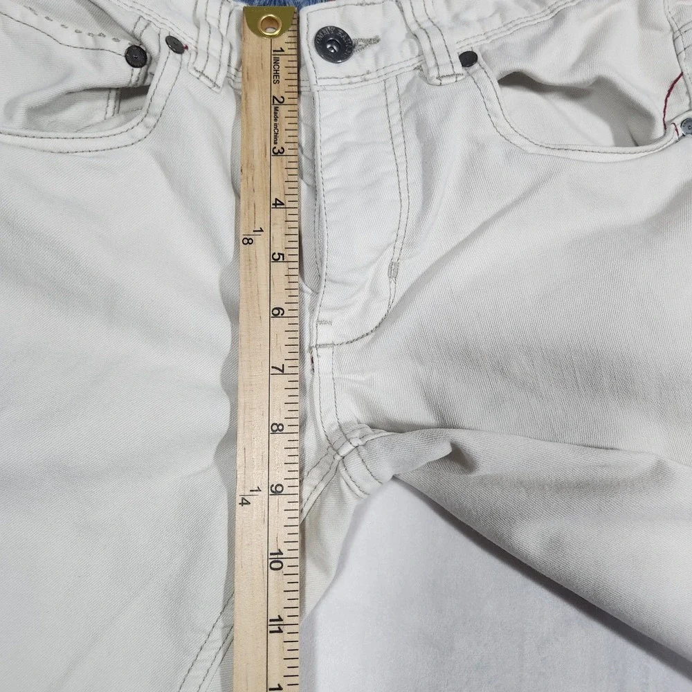 Tommy‎ Bahama Baja Coast Jeans Mens 30x30 Off White Cotton Blend Straight Casual